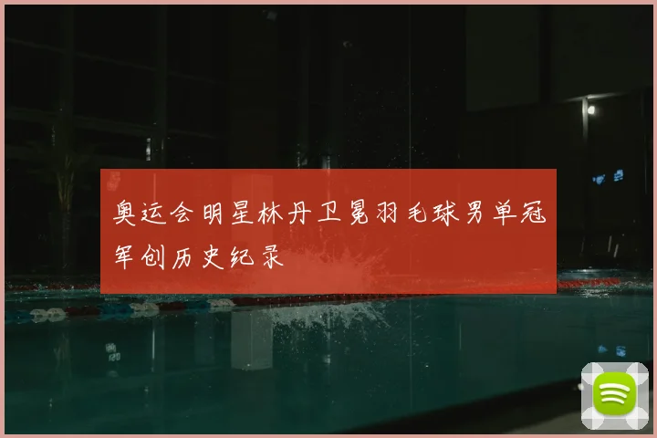 奥运会明星林丹卫冕羽毛球男单冠军创历史纪录