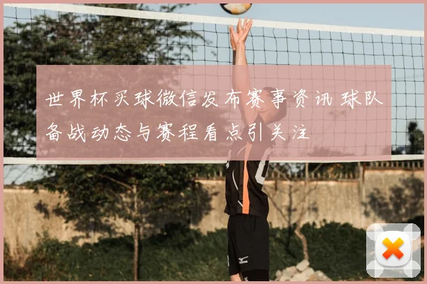 世界杯买球微信发布赛事资讯 球队备战动态与赛程看点引关注